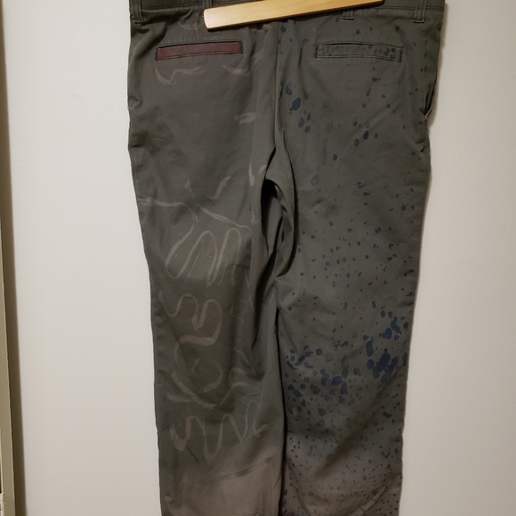 InkBlot Space Hippo Trouser Custom Patchwork Visible Mending Hand Stitched - Picture 12 of 16